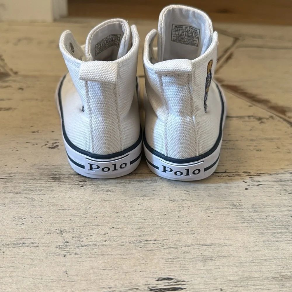 Polo by Ralph Lauren Kids White High-Top Sneakers - Picture 3 of 8